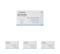 Corine de Farme - Sérum Physiologique x30 Unidoses Stériles de 5ml - 100% d'Origine Naturelle - Hygiène Yeux et Nez - Bébé, Enfant et Adulte - Solution Hypoallergénique - Fabriqué en France (Lot de 4)