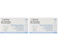 Corine de Farme - Sérum Physiologique x30 Unidoses Stériles de 5ml - 100% d'Origine Naturelle - Hygiène Yeux et Nez - Bébé, Enfant et Adulte - Solution Hypoallergénique - Fabriqué en France (Lot de 2)