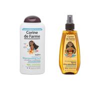 Corine de Farme Vaiana Shampooing Ultra-Démêlant 300 ml + Spray Ultra-Démêlant 200 ml - Routine Cheveux Secs et Frisés Enfant - Dès 3 Ans - Disney