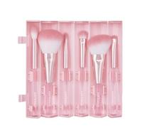 CORINGCO - Pink Roll Make Up Brush Set - Set pinceaux maquillage avec trousse rose