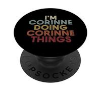 Corinne Name Corinne Personalized Name First Given PopSockets PopGrip Adhésif