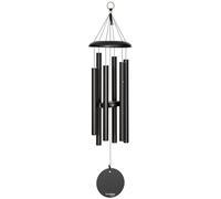 Corinthian Bells by Wind River - Carillon éolien Noir de 76,2 cm pour terrasse, Jardin, et décoration extérieure (Carillon en Aluminium) fabriqué aux États-Unis