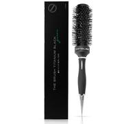 Corioliss Brosse Ronde Brushing Professionnelle 43 mm, Idéale Cheveux Longs, Volume Ample et Mouvement Naturel, Poignée Antidérapante - Brush Titanium Black Green