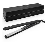 Corioliss C3 | Lisseur Cheveux Professionnel Titanium | Fer À Lisser Titane Plaques Extra-Longues | Chauffe 20 S | Température 135°C-235°C | Étui De Voyage | Black Chrome