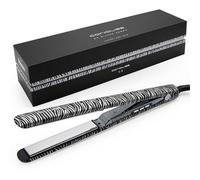 Corioliss C3 | Lisseur Cheveux Professionnel Titanium | Fer À Lisser Titane Plaques Extra-Longues | Chauffe 20 S | Température 135°C-235°C | Étui De Voyage | Zebra Silver