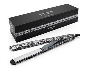 Corioliss C3 | Lisseur Cheveux Professionnel Titanium | Fer À Lisser Titane Plaques Extra-Longues | Chauffe 20 S | Température 135°C-235°C | Étui De Voyage | Zebra Silver