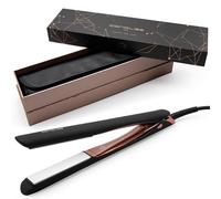 Corioliss C5 | Lisseur Cheveux Professionnel Titanium | Fer à Lisser Titane | Température 80°C-235°C | Pour lisser et onduler | Résultats de salon à la maison | Trousse de Voyage | Black Copper