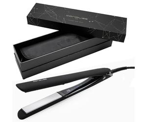 Corioliss C5 | Lisseur Cheveux Professionnel Titanium | Fer à Lisser Titane | Température 80°C-235 °C | Pour lisser et onduler | Résultats de salon à la maison | Trousse de Voyage | Black Chrome