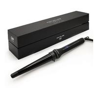 Corioliss | Glamour Wand Digital| Fer à Friser pour femmes | Curling long et court cheveux | Baguette conique céramique professionnelle avec contrôle de la température Black Soft Touch