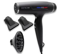 Corioliss Typhoon Sèche-cheveux Ionique Professionnel | Ultra Silencieux | Ultra Léger 417g | Puissant | Technologie d'Auto-nettoyage Black Chrome