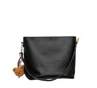CORIOS Élégant Sac à Bandoulière pour Femme PU Cuir Sac à Main Imperméable Mode Sac Porté Epaule Messager Petit Sac D'épaule Fourre-Tout Shopping Voyage Travail Hobo Cabas Noir