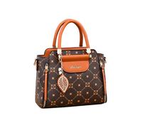 CORIOS Élégant Sac à Main pour Femme PU Cuir Sac Porté Epaule Sac à Bandoulière Mode Sac Messager Sac Fourre-Tout Petit Sac D'épaule Shopping Voyage Travail Sac Hobo Sac Cabas Café et Jaune Terre