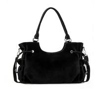CORIOS Élégant Sac à Main pour Femme Sac Porté Epaule à Cordon PU Cuir Sac à Bandoulière Messager Sac D'épaule Cabas avec Sangle Amovible Mode Sac Fourre-Tout pour Travail Voyage École Noir