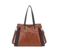 CORIOS Élégant Sac à Main PU Cuir Sac Porté Epaule à Bandoulière Imperméable Mode Sac Fourre-Tout Messager pour Femme Grande Capacité Sac D'épaule Hobo Cabas pour École Voyage Travail Marron
