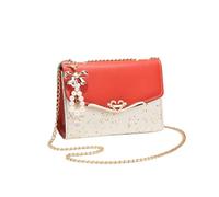 CORIOS Élégant Sac Porté Epaule pour Femme PU Cuir Sac à Main Sac à Bandoulière en Paillettes Sac Messager Capacité Moyenne Sac Cabas Sac Hobo Mode Sac Fourre-Tout Voyage Travail Sac D'épaule Rouge