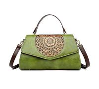 CORIOS Élégant Sac Porté Epaule PU Cuir Sac à Main pour Femme Imperméable Sac à Bandoulière Petit Sac D'épaule Sac Hobo Sac Cabas Rétro Sac Messager Shopping Voyage Travail Sac Fourre-Tout Vert