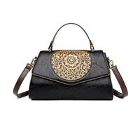 CORIOS Élégant Sac Porté Epaule PU Cuir Sac à Main pour Femme Imperméable Sac à Bandoulière Petit Sac D'épaule Sac Hobo Sac Cabas Rétro Sac Messager Shopping Voyage Travail Sac Fourre-Tout Noir