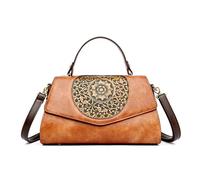 CORIOS Élégant Sac Porté Epaule PU Cuir Sac à Main pour Femme Imperméable Sac à Bandoulière Petit Sac D'épaule Sac Hobo Sac Cabas Rétro Sac Messager Shopping Voyage Travail Sac Fourre-Tout Jaune