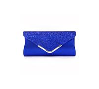 CORIOS Enveloppe Pochette Sac de Soirée Femme Embrayage en Paillettes Sacs à Main D'épaule de Mariée Sacs Fourre-Tout de Chaîne Élégant Sac à Bandoulière pour Fête Banquet Party Mariage Bleu