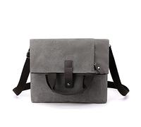 CORIOS Hommes Sacs Bandoulière Sacs D'épaule en Toile Sac à Main Grande Capacité Sacs Portés Épaule Sac Messager Sac Fourre Sacoche pour Travail Voyage Fête Achats Gris
