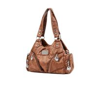 CORIOS Mode Sac à Main pour Femme Sacs Portés Épaule en PU Cuir Sac à Bandoulière avec Multi Poches Sac Messager Fourre Tout Polyvalent Travail Achat Voyage Sac Hobo Cabas Marron