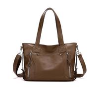 CORIOS Mode Sac à Main PU Cuir Sac Porté Epaule Imperméable Sac à Bandoulière Élégant Sac Fourre-Tout Sac Messager pour Femme Grande Capacité Sac D'épaule École Voyage Travail Sac Hobo Sac Cabas Café
