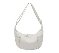 CORIOS Nylon Sac à Bandoulière pour Femme Imperméable Sacs Portés Épaule Occasionnel Sac à Main Multifonctionnel Léger Sac D'épaule Fourre Voyage Achat Fête Travail Sac Cabas Blanc