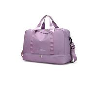 CORIOS Nylon Sac de Sport Grande Capacité avec Compartiment à Chaussures - Bandoulière Weekend/Voyage pour Fitness, Gym, Hôpital, Camping, Travail Femmes/Hommes Violet