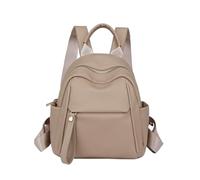 CORIOS Petit Sac à Dos pour Femme Mini Cartable Adolescent Daypack en PU Cuir Multiples Poches Sacs D'école Daypacks Convertible Sac Portés Épaule à Main pour Voyage Travail Shopping Quotidien Kaki