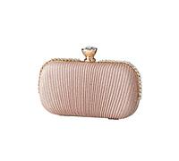 CORIOS Pochette de Soirée pour Femme Diamond Embrayage Sac en Strass à la Main Sacs Fourre-Tout Sacs D'épaule de Mariée Élégant Portefeuille pour Ceremonie Mariage Cocktail Fête Rose Or