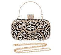 CORIOS Pochettes pour Femme Sac de Soirée Diamond Embrayage Sac en Strass à la Main Sacs Fourre-Tout Sacs à Main D'épaule de Mariée Sac à Bandoulière pour Fête Banquet Mariage Noir