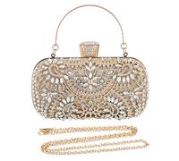 CORIOS Pochettes pour Femme Sac de Soirée Diamond Embrayage Sac en Strass à la Main Sacs Fourre-Tout Sacs à Main D'épaule de Mariée Sac à Bandoulière pour Fête Banquet Mariage Argent