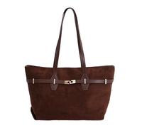 CORIOS PU Cuir Sac à Main pour Femme Élégant Sac Porté Epaule Grande Sac Ordinateur Portable Porté-Documents Serviette Mode Sac D'épaule Sous Les Bras Voyage École Travail Sac Fourre-Tout Café