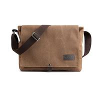 CORIOS Rétro Hommes Sac à Bandoulière Sacs Portés Épaule en Toile Sacoche Mallette Grande Sac à Main Sac Messager Sac Fourre Sacoche Sacs D'épaule pour Travail Voyage Fête Achats Marron