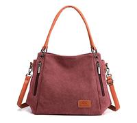 CORIOS Rétro Sac à Main pour Femme Sac à Bandoulière en Toile Sacs Portés Épaule Occasionnel Sac Messager Multifonctionnel Sac D'épaule Sac Fourre pour Achat Travail Fête Voyage Café Violet