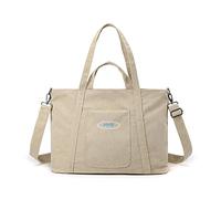 CORIOS Sac à Bandoulière en Velours Côtelé Sac à Main pour Femme Casual Sac Porté Epaule Sac Fourre-Tout Grand Capacité Sac D'épaule Sac Messager Sac Cabas pour Travail Voyage Fête Achat Kaki