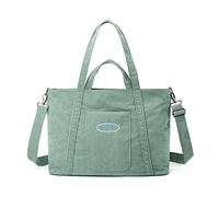 CORIOS Sac à Bandoulière en Velours Côtelé Sac à Main pour Femme Casual Sac Porté Epaule Sac Fourre-Tout Grand Capacité Sac D'épaule Sac Messager Sac Cabas pour Travail Voyage Fête Achat Vert Clair