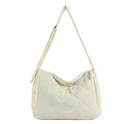 CORIOS Sac à Bandoulière Matelassé pour Femme Sacs Portés Épaule Rembourré Elégant Sac à Main Nylon Sac Messager Grande Sac à Poignée Supérieure Mode Sac Hobo Sacs Cabas Léger Sac Fourre-Tout Beige
