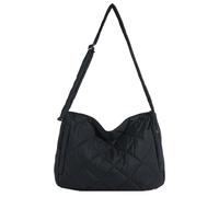 CORIOS Sac à Bandoulière Matelassé pour Femme Sacs Portés Épaule Rembourré Elégant Sac à Main Nylon Sac Messager Grande Sac à Poignée Supérieure Mode Sac Hobo Sacs Cabas Léger Sac Fourre-Tout Noir