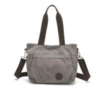 CORIOS Sac à Bandoulière pour Femme Sacs Portés Épaule en Toile Occasionnel Sac à Main Grande Capacité Sac Hobo Sac Fourre Mode Sac D'épaule Sac Messager pour Achat Travail Fête Voyage Gris