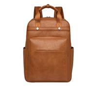 CORIOS Sac a Dos Femme Sac à Dos pour Ordinateur Portable de 15,6 Pouces Imperméable Élégant Léger Sacs D'école Daypacks Grande Cartable Adolescent Daypack pour Travail Voyage Affaires Jaune Marron