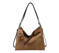 CORIOS Sac à Dos pour Femme Sac à Main Tote en PU Cuir Grande Sacs Portés Épaule Sacs D'école Cartable Daypacks avec Pendentif d’Ours Mignon Sac Fourre-Tout pour Affaires Voyage Travail Achats Marron