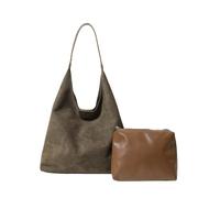 CORIOS Sac à Main en Daim pour Femme Hiver d'automne Sacs Portés Épaule Grande Doux Sac Hobo Sacs Cabas Élégant Rétro Sac Fourre Tout pour Achat Travail Voyage Vert