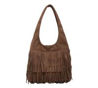 CORIOS Sac à Main en Daim pour Femme Vintage Sacs Hobo à Franges Sacs Portés Épaule à Glands Western Hippie Sacs Cabas Grande Sac Hobo Rétro Élégant Travail Voyage Achats Sac Fourre Tout Café
