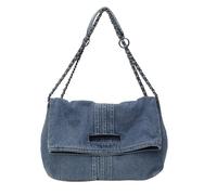 CORIOS Sac à Main en Denim pour Femme Sacs Portés Épaule en Jean Rétro Sac à Bandoulière Messager Grande Sac Fourre Tout Occasionnel Sac Hobo Cabas pour Travail Achat Voyage Bleu Clair