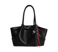 CORIOS Sac à Main en PU Cuir pour Femme Tote Sac Portés Épaule avec Pendentif Cœur Mode Sac Fourre Tout à Grande Capacité Sac Cabas Hobo pour Quotidien et aux Occasions Formelles Noir