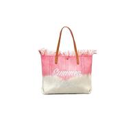 CORIOS Sac à Main en Toile Grande Capacité Bohème Porté Épaule avec Glands - Fourre-tout Léger pour Voyage Plage Vacances Rose