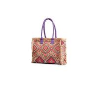 CORIOS Sac à Main en Toile Sac Fourre Bohème Rétro Sacs Portés Épaule Femmes Ethnique Style Sacs Cabas Sac D'épaule avec Glands Grande Sac de Plage Leicht Sac Hobo pour Vacances Plage Multicolore C