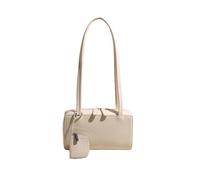 CORIOS Sac à Main Femme en PU Cuir Sac sous-Bras avec Porte-Monnaie Stylish Sac Portés Épaule Capacité Moyenne Sac Hobo Cabas 2pcs pour Fête Travail Achats Voyage Blanc