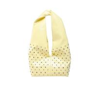 CORIOS Sac à Main Femme Sacs Portés Épaule en PU Cuir Sac sous Le Bras avec Design Clous Stylish Sacs Fourre-Tout Cabas Hobo avec Capacité Moyenne pour Travail Fête Voyage Achats Jaune